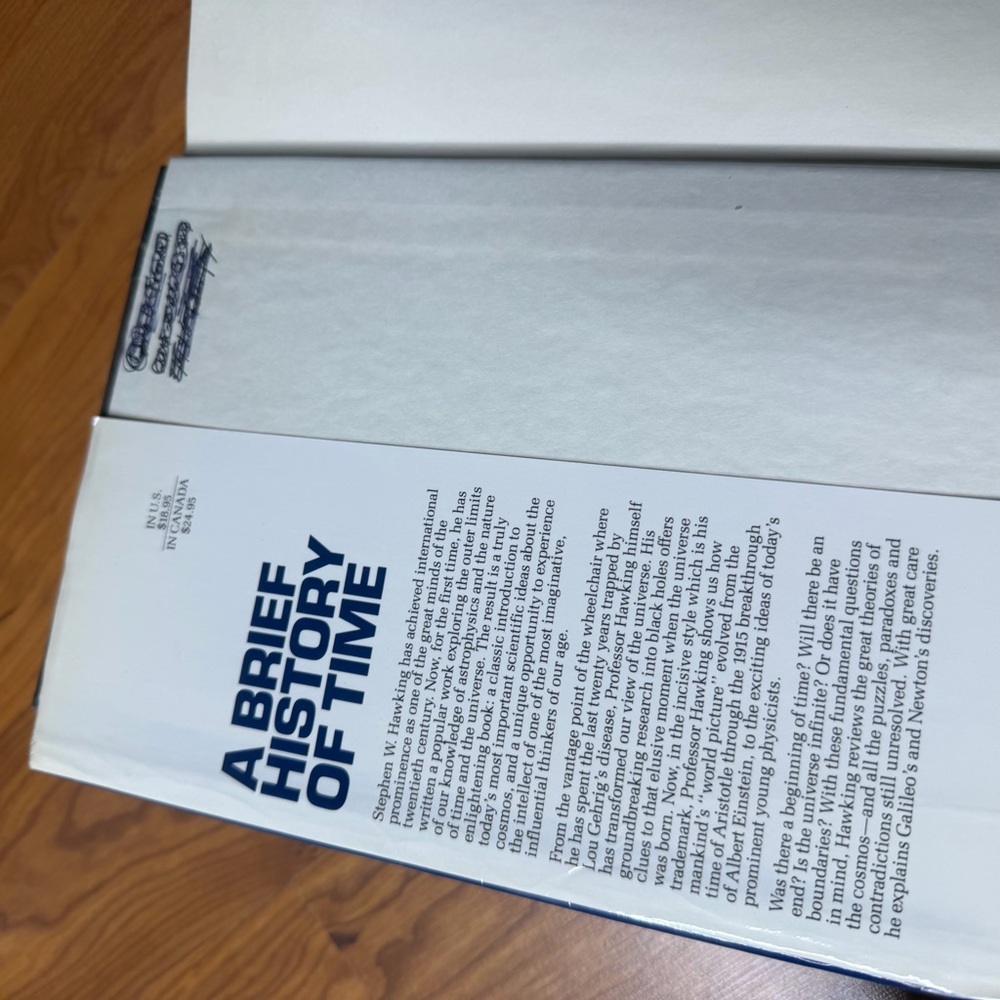 A Brief History of Time Book First Edition Stephen Hawking‎ Collector's Science - Picture 5 of 15